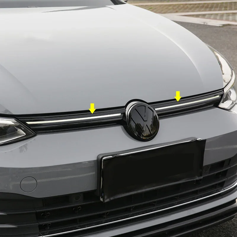 Auto Front Stoßstange Grille Trim Grill Dekoration Streifen Abdeckungen für VW Golf 8 MK8 Zubehör 2020 2021 2022 2023