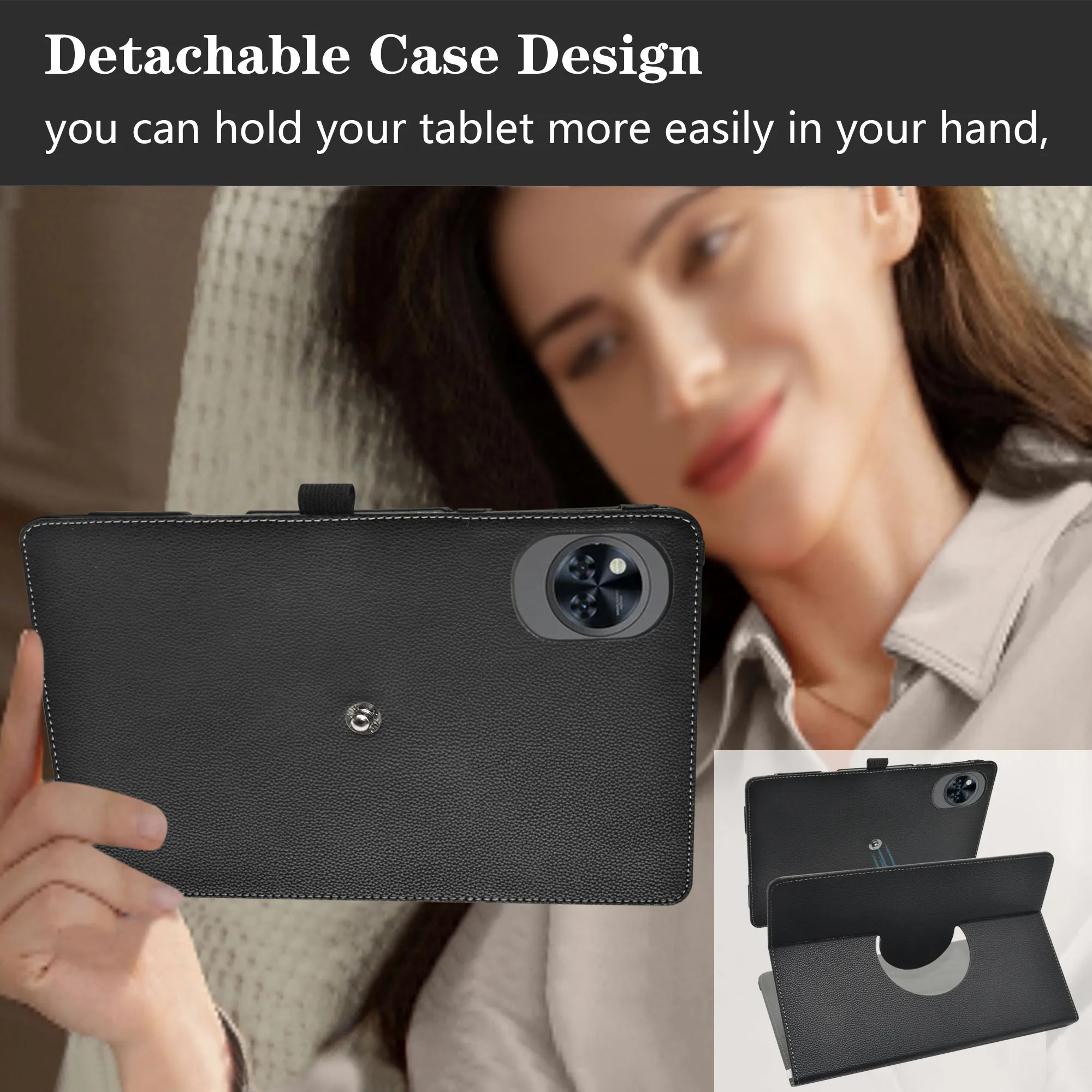 For Blackview Zeno 10 11 inch Tablet Case , 360 Degree Rotary Rotating PU Leather Cover 3