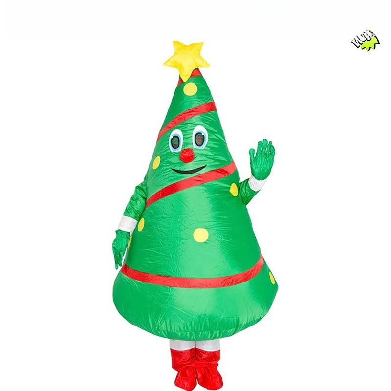 

Christmas Tree Cosplay Cartoon Doll Costumes Santa Claus Props Inflatable Clothes Funny Theme Party Role Playing Outfit Adult