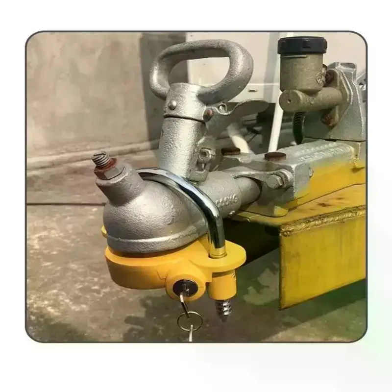 

1 комплект, регулируемый противоугонный замок 2-5/16 дюймов, сверхмощный замок сцепного устройства прицепа, U-образная форма, шаровая безопасность для буксирного приемника