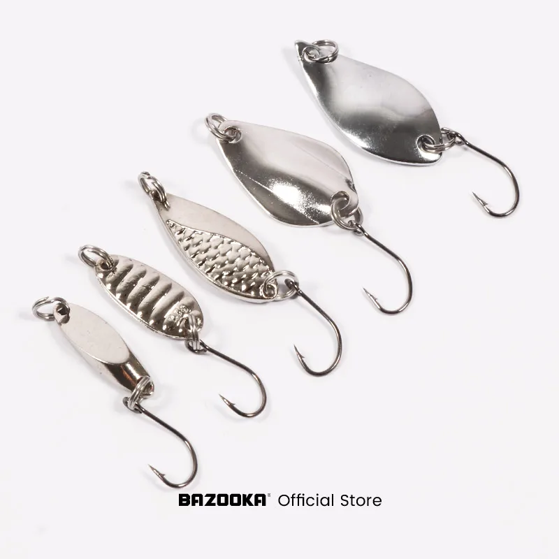 Bazooka Spoon Fishing Lure Set Metal Spinner JIG Hard Trout Baits Colorful Peche Sequins Paillette Pike Perch Winter With Box