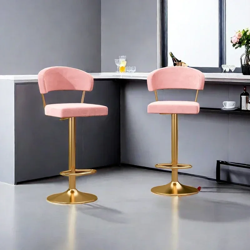 

Lightweight Chair Breakfast Bar Makeup Kitchen Home Luxury Chair Metal Minimalist Sillas Para Comedor High Makeup Cafe Lounge