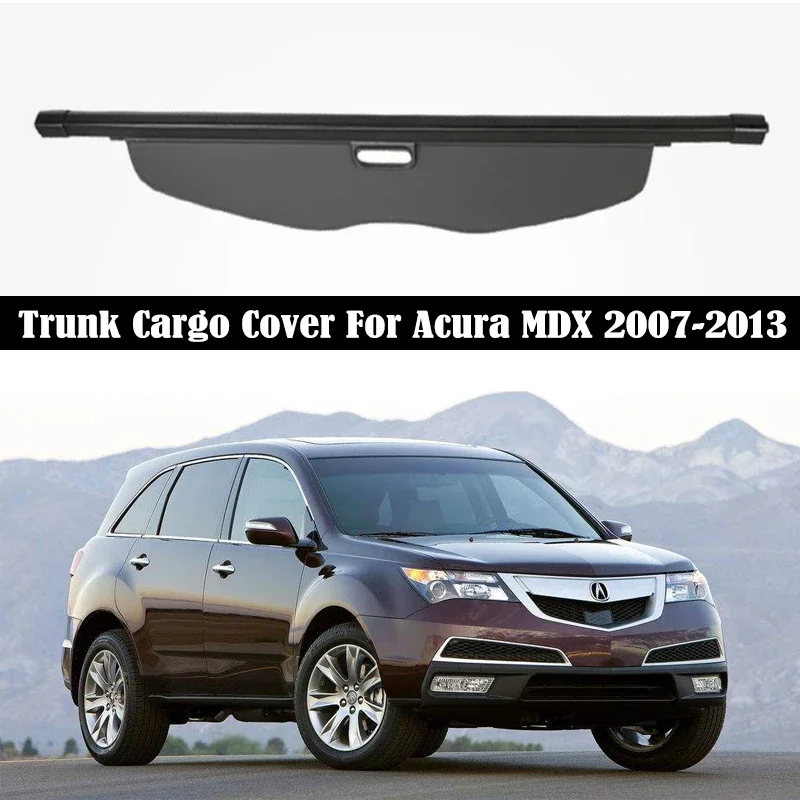 Rear Trunk Cargo Cover For Acura MDX 2007-2013 Shield Shade Curtain Partition Board Privacy Blinds Security Accessories