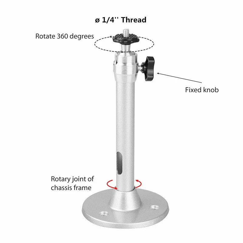 Wall Mount Metal Ceiling Projector 6mm Thread 21 cm Firm Projector Bracket Stand Rotatable DV Camera Bracket