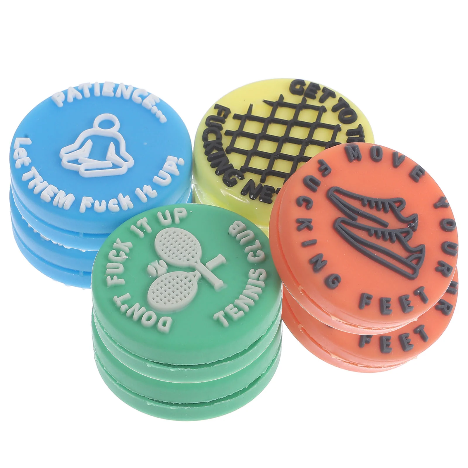 8 Pcs Damping Tennis Racket Shock Absorber Man Racquet Vibration Dampener Silica Gel Absorbers Accessories