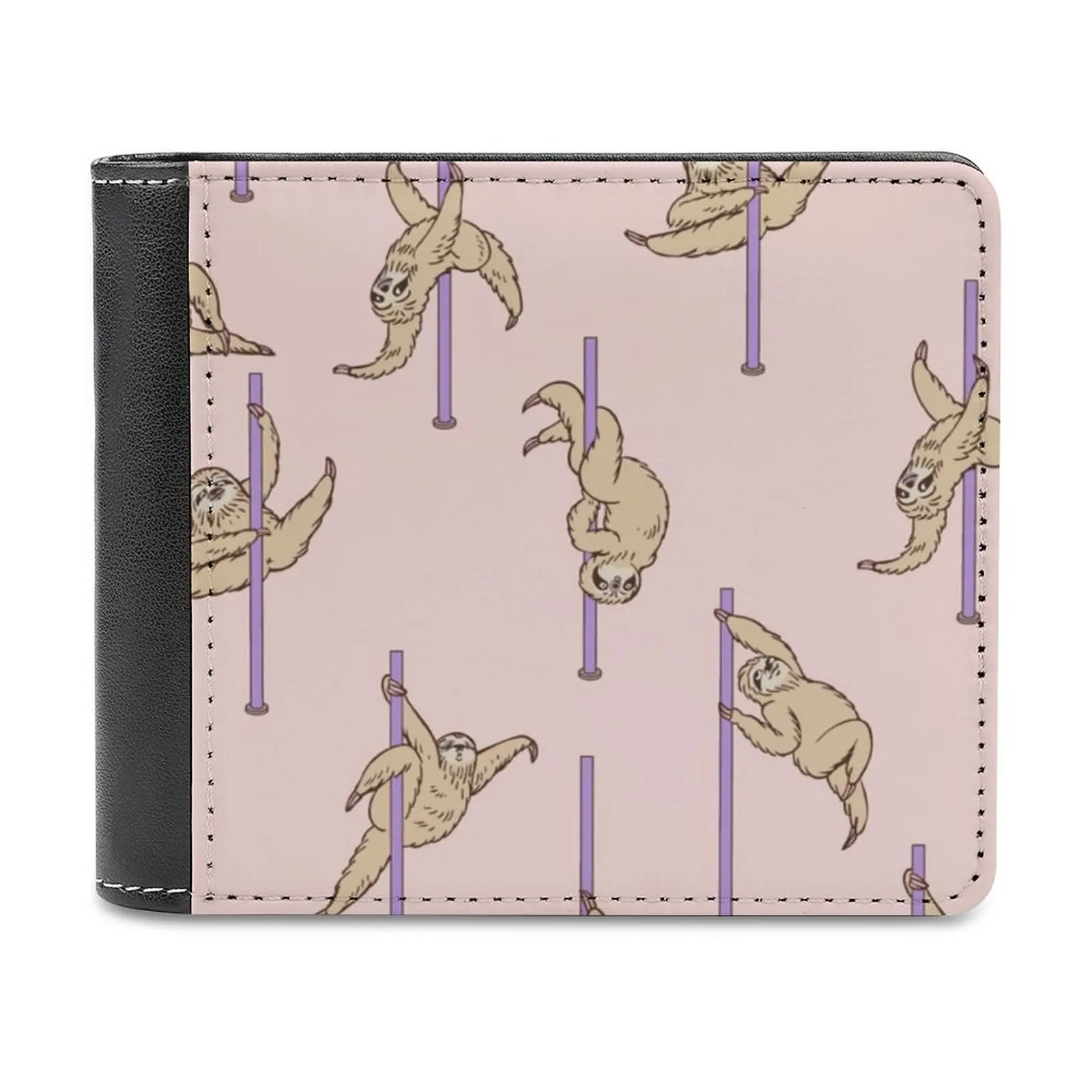 

Sloths Pole Dancing Club New Men Wallets Pu Leather Men Purse High Quality Male Wallet Sloths Pole Dancing Personalized Wallet