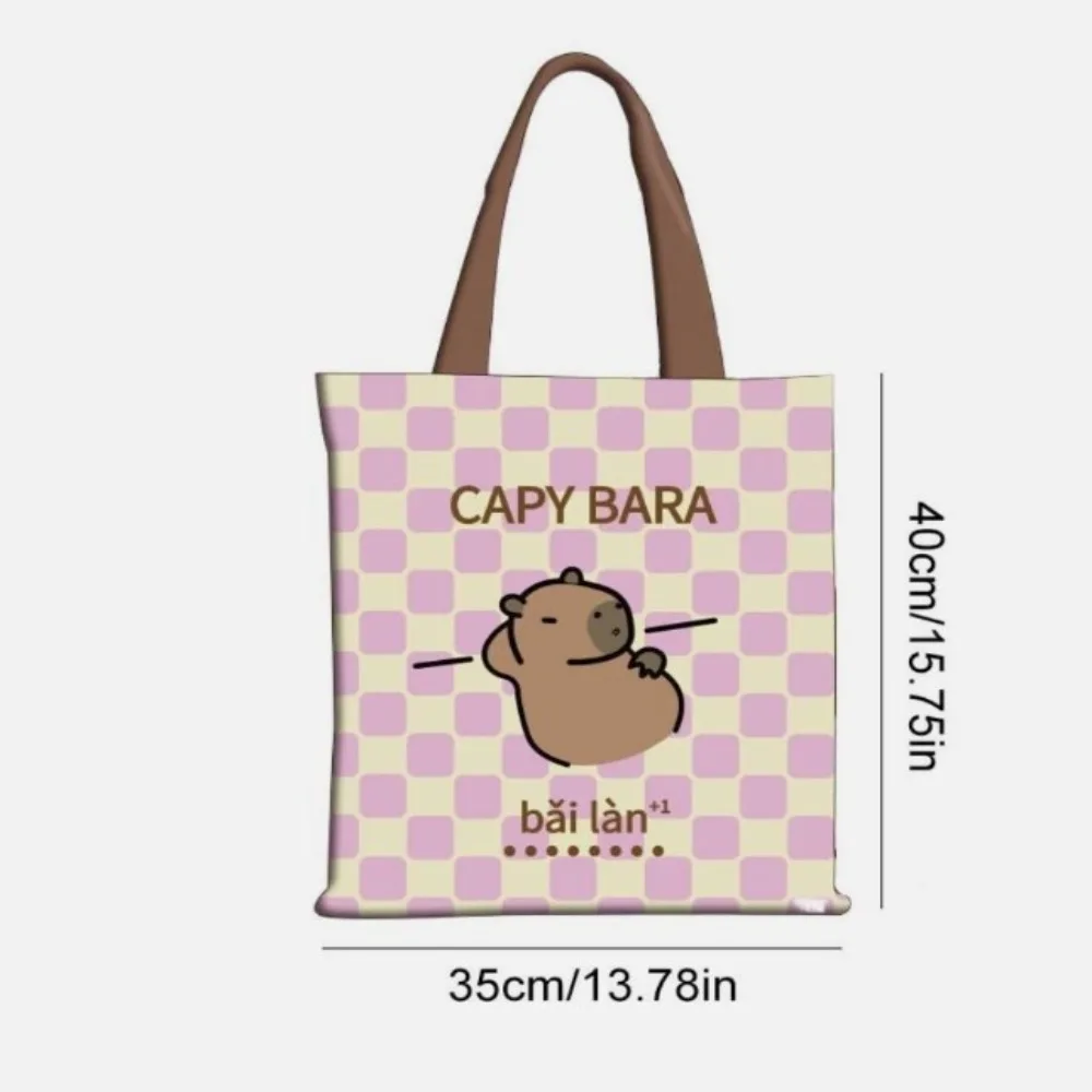 Tote Bag Durable Cute Capybara Bags School Bag Large Capacity Capibara Handbag Unisex