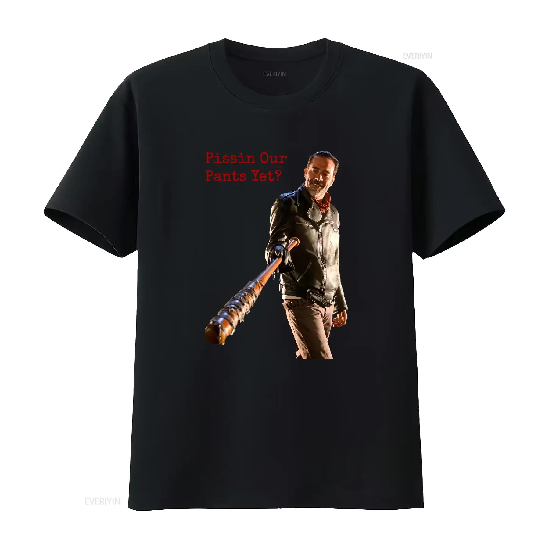 Negan Pissin Our Pants Yet Walking Dead T Shirt Jeffrey Dean Morgan Novelty long or short sleeves vintage Washed Breathable