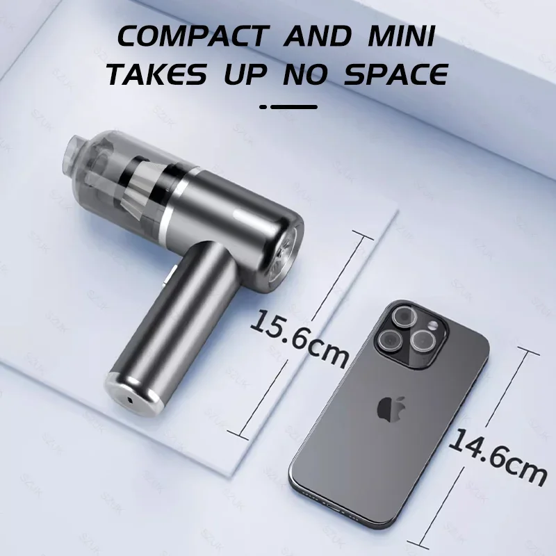 SZUK Car Vacuum Cleaner 148000PA Powerful Suction Handheld Cleaning Machine Wireless Portable Vacuum Cleaner for Car and Home