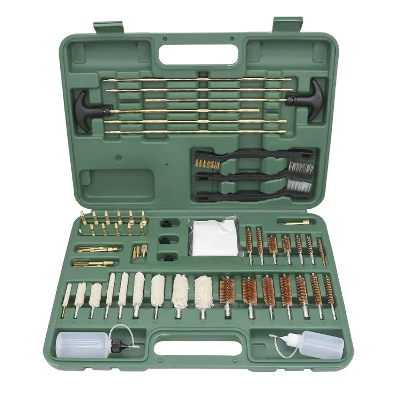 

%A Tactical Universal Gun Cleaning Kit with Oil Can Rifle Pistol Cleaner Brush Professional Hunting Handgun Firearm Cleaner To