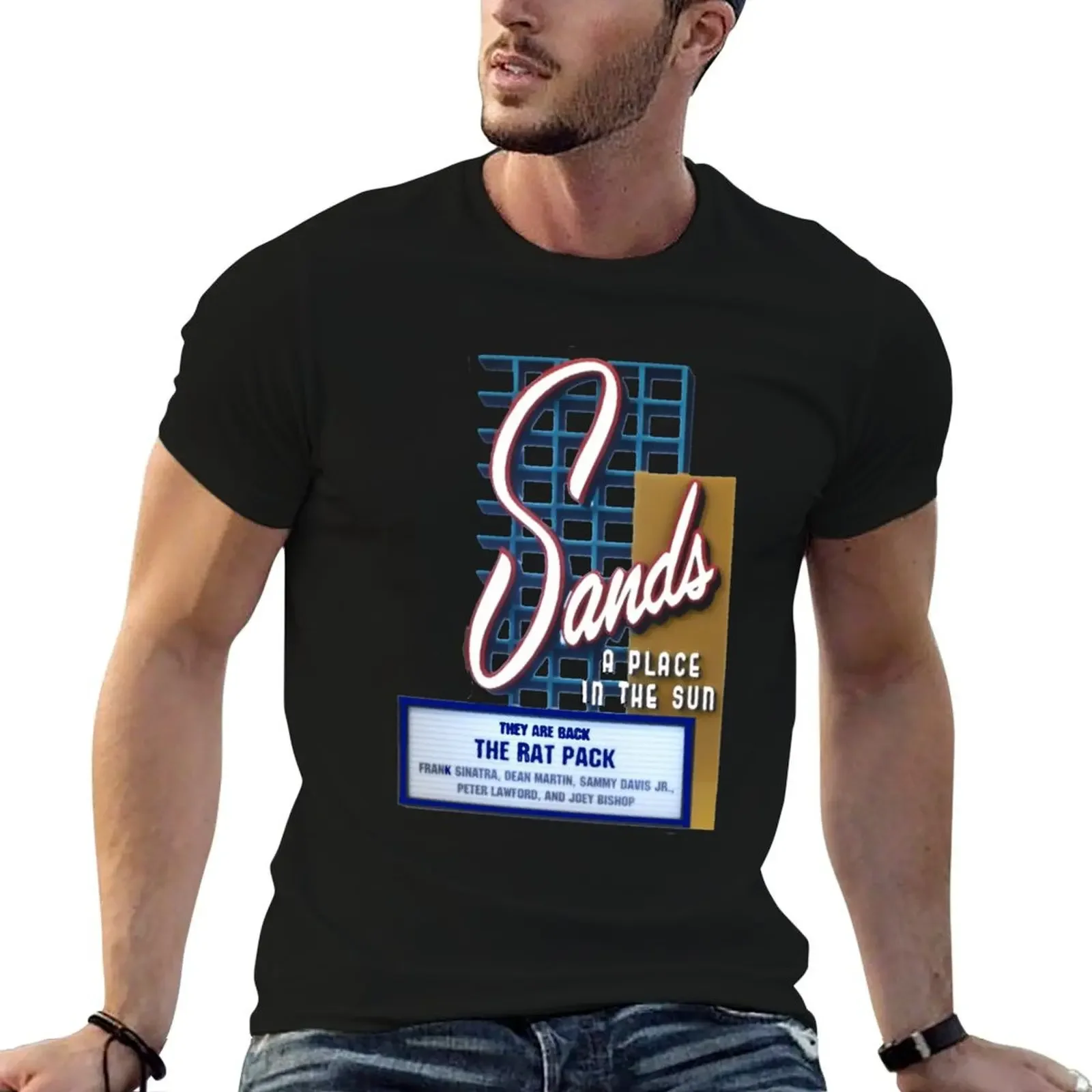 

Sands Casino Las Vegas Retro T-Shirt plus size tops kawaii clothes mens t shirts