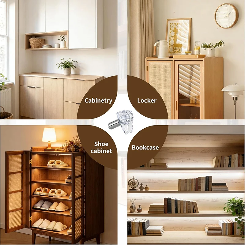 20/30Pcs Support Cabinet Shelf Pins 5mm Shelf Support Peg Clear Plastic Replacement Pin Support Cabinet Shelf Pins for Furniture
