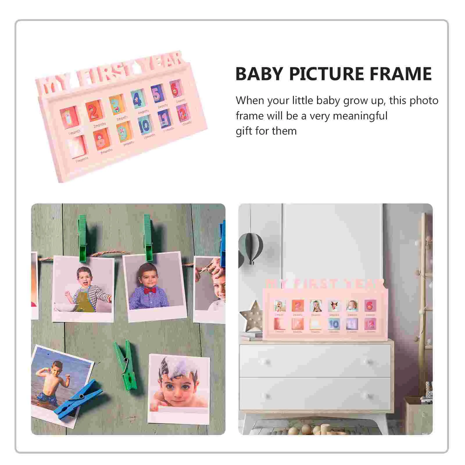 Baby Growth Picture Frame Photo Gifts Commemorate Milestone Clip Frames Pvc Film Book Child