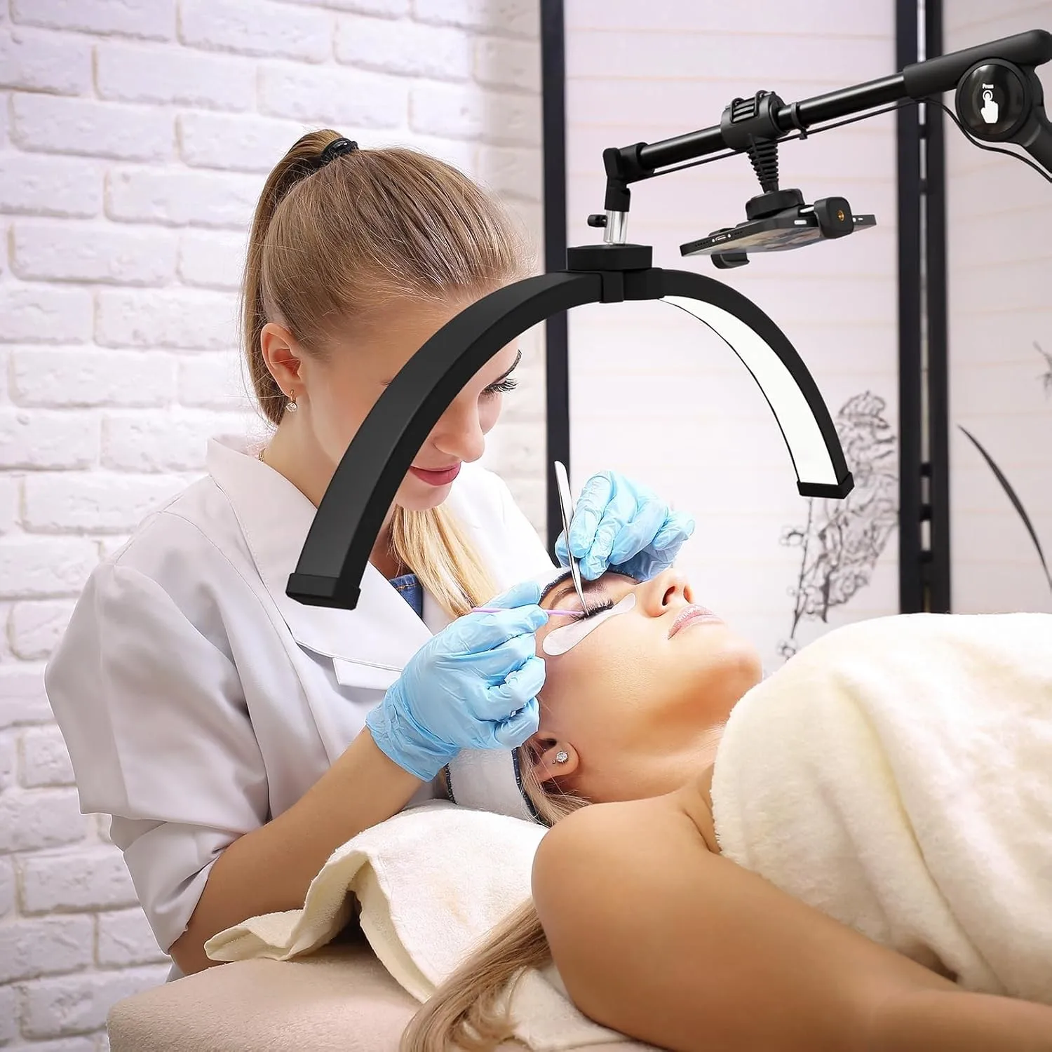 Lampada da terra a LED per saloni - Altezza regolabile, 3 temperature di colore