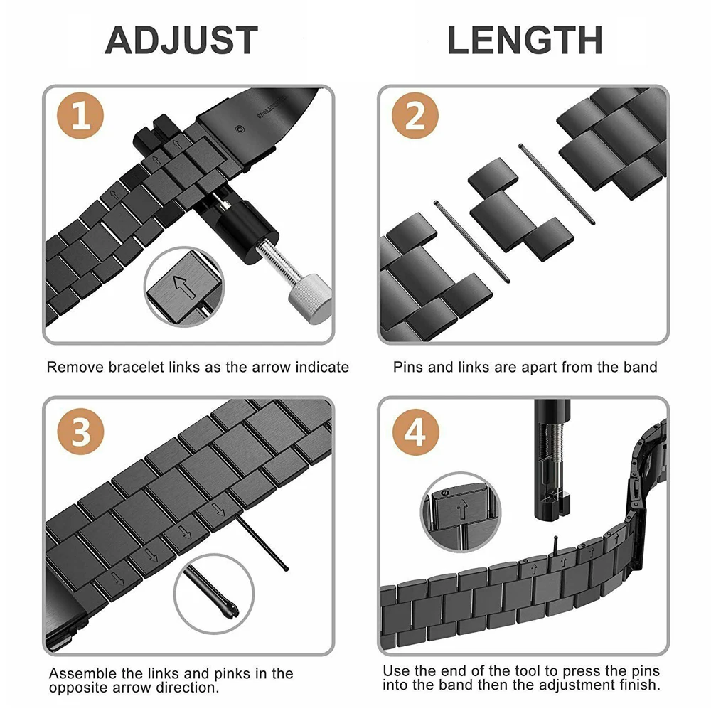 1set (4 pieces) Watch Repair Tool Watch Belt Remover Remove Bracelet Adjustment Change Watch Belt Adjuster Metal Watch Adjuster