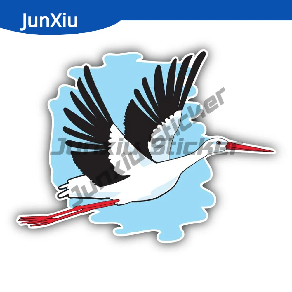 

Flying Stork Car Sticker Suv Bumper Guitar Phone Window Engine Cover Decorative Decal Custom Sticker Camping Rv Car Truck Sticke