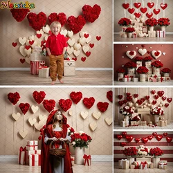 Mocsicka Valentine's Day Photography Background Love Roses Decor Romantic Confession Adult Portrait Backdrop Photo Studio