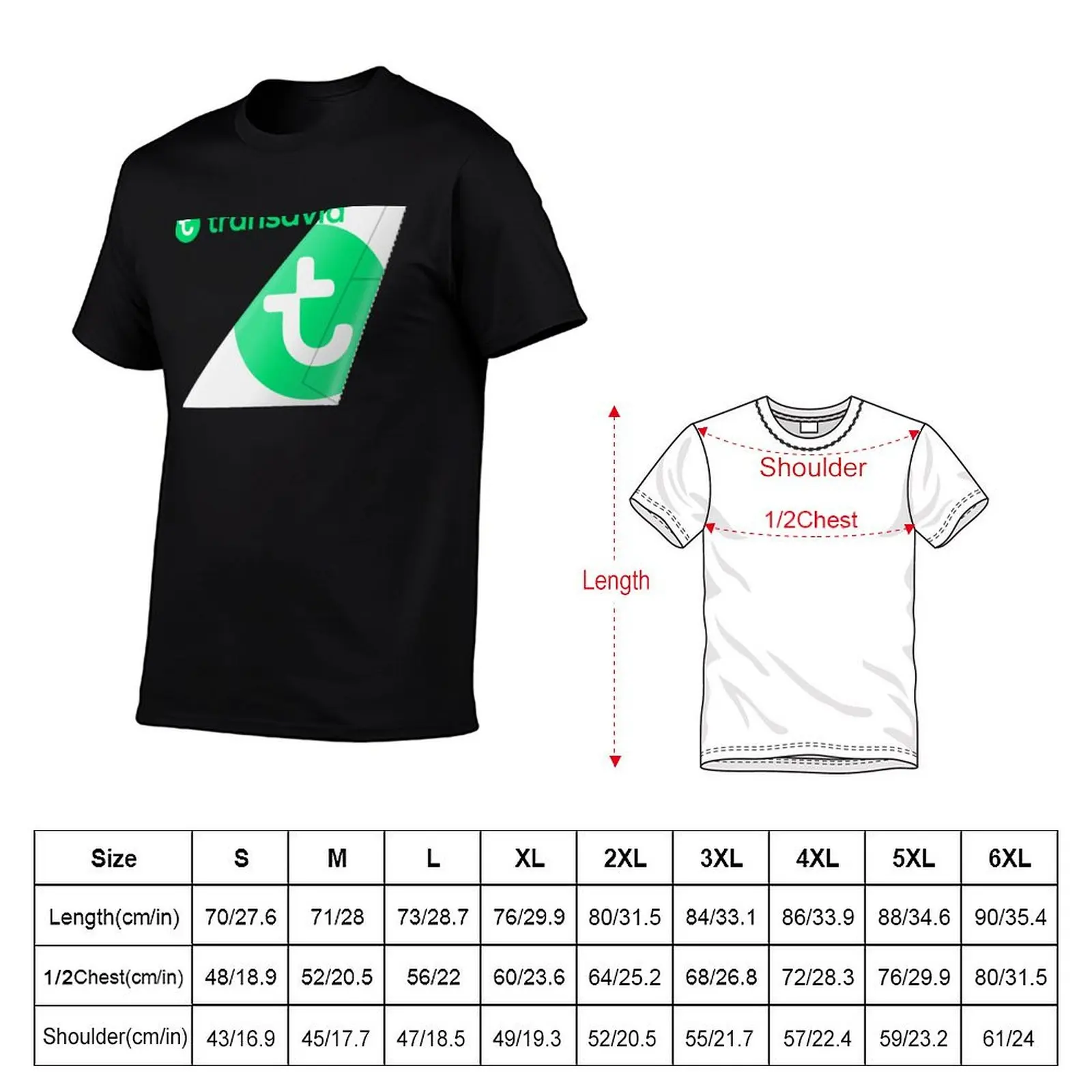 Transavia Logo T-Shirt man graphic t shirt t shirts for man cotton soft t shirts for man graphic vintage T-shirt