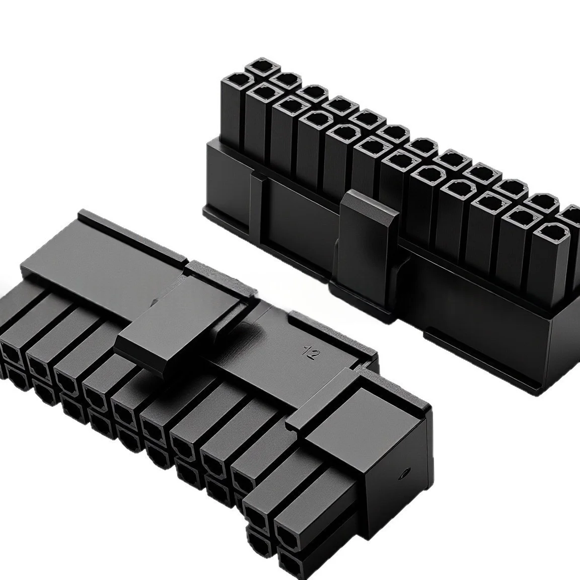 50PCS/1LOT 5557 4.2mm black 20+4PIN 24P 24PIN male for PC computer ATX motherboard power connector plastic shell Housing