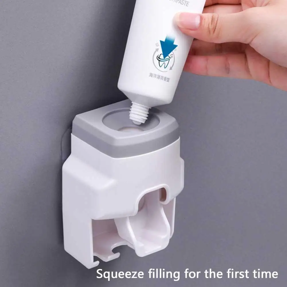 Creative Wall Mount Automatic Toothpaste Dispenser Waterproof Lazy Toothpaste Squeezer Toothbrush Holder Bathroom Accessories