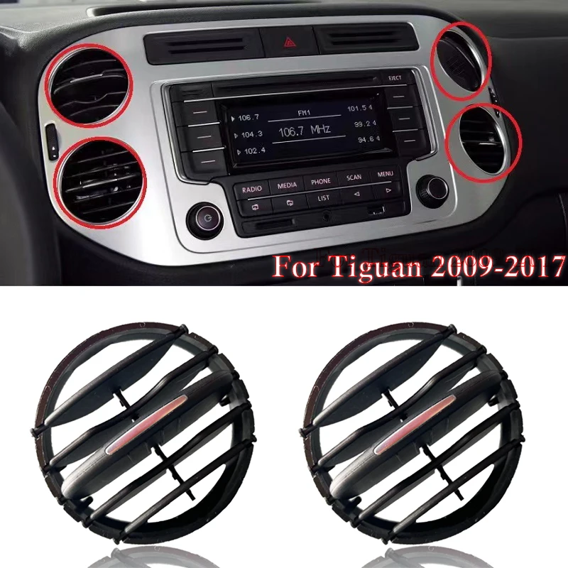 Air Vent Clip Cover For Volkswagen Tiguan 2009-2017 Car Interior Air Conditioner Outlet Grille Aeration Climate Panel Folding