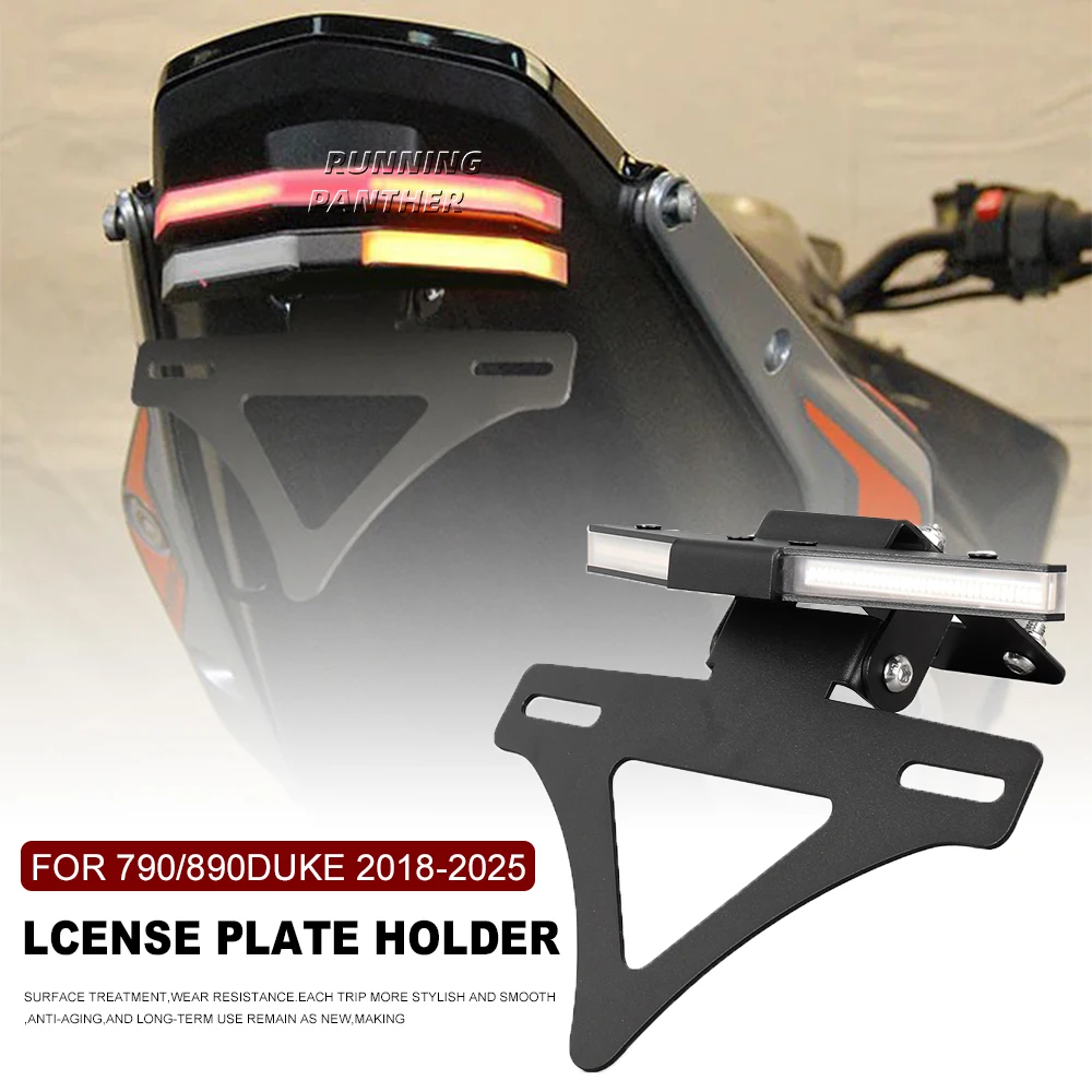

license plate holder turn signal integrated license plate holder short Motorcycle accessories FOR 790/890DUKE 2018-2025