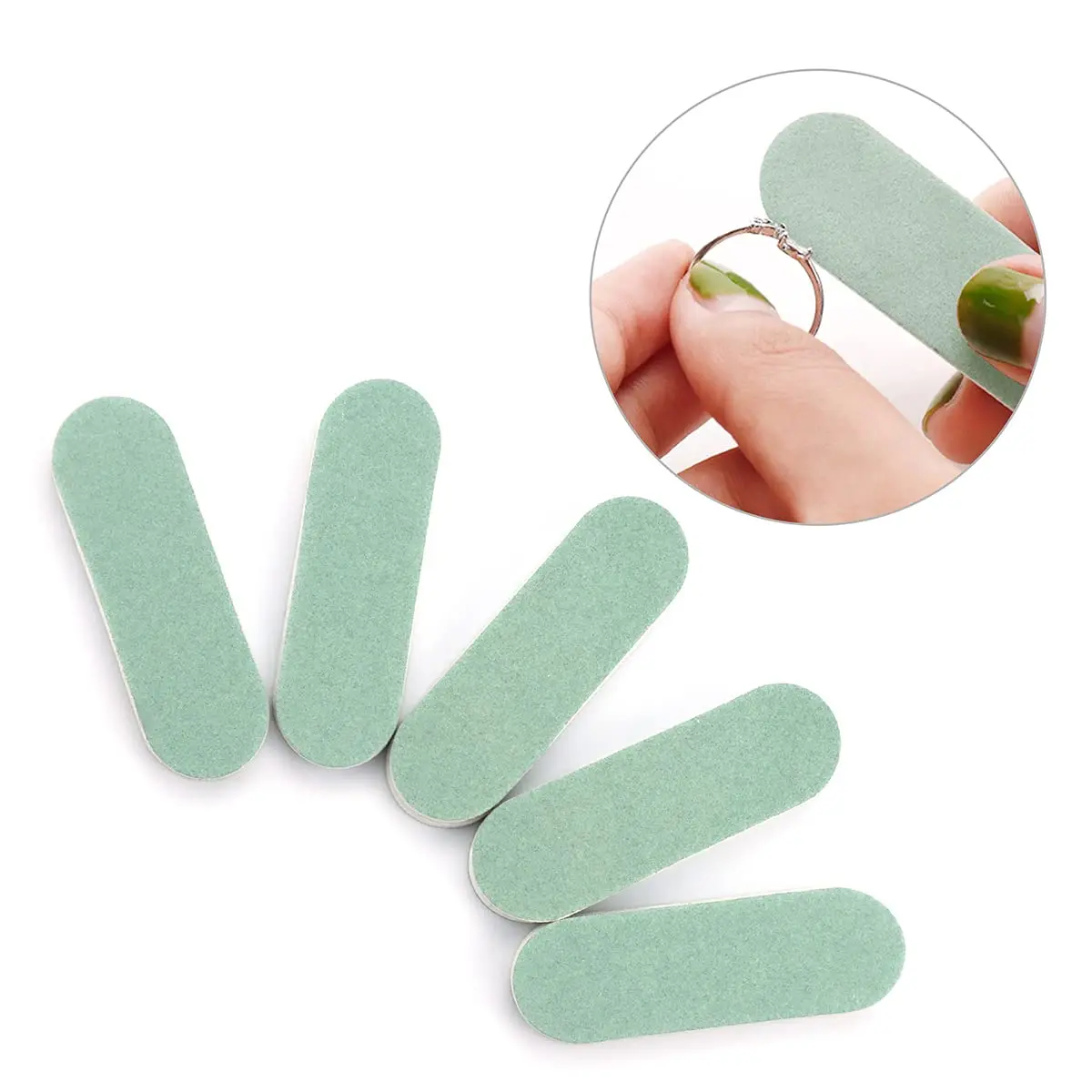 10pcs Rectangle Plastic Silver Polishing Stick Double-Sided Cleaning Buffing Bars for Silver Gold Jewelry Cleaning Tools Watches