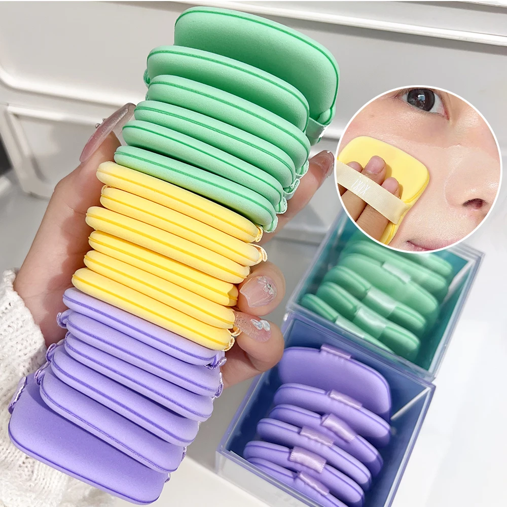 48 Stuks Schattige Biscuit Make-Up Puff Droge Natte Bruikbare Cosmetische Bladerdeeg Spons Zachte Boter Kussen Puff Voor Foundation Poeder Make-Up Tools