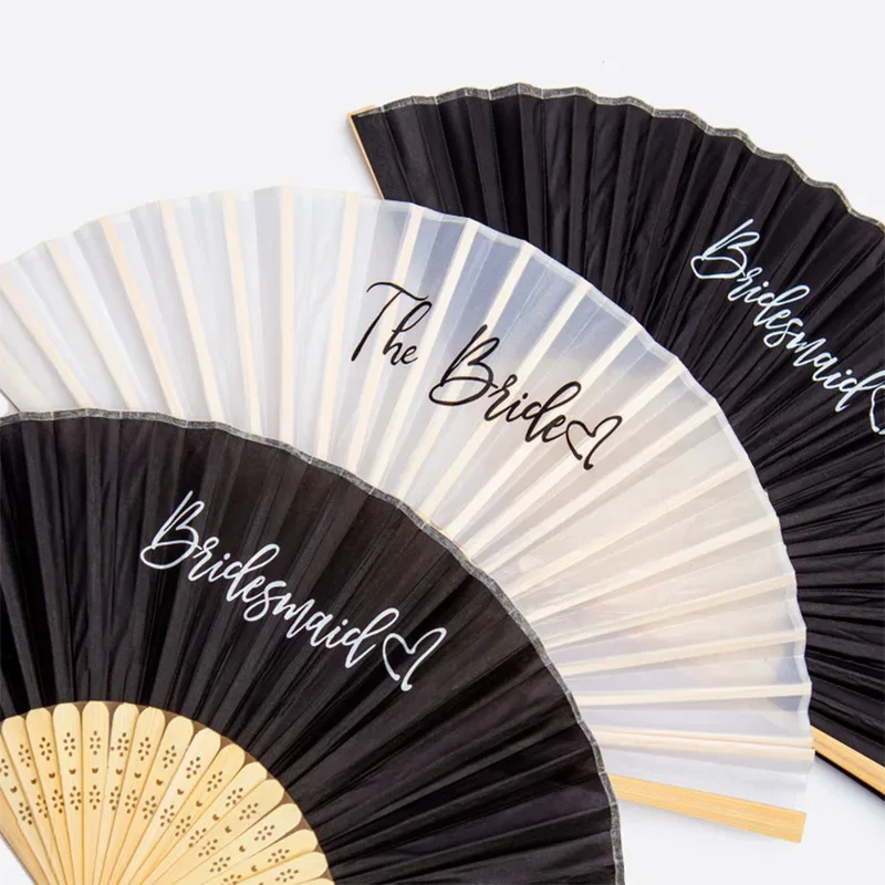 bride Bridesmaid Hand Fan summer beach pool wedding Bachelorette hen Party girls trip Bridal shower decoration Proposal gift