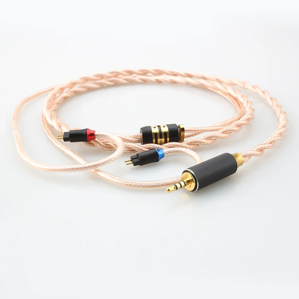 1.2m HIFI Double Shielded Copper Silver Mixed Cable LITZ Upgrade Headphone Cable For MMCX Or 2PIN 0.78 Cable