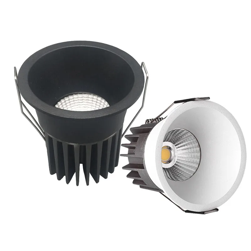 Circular Dimmable Embedded Anti Glare COB Downlight 10W15W18WLED Ceiling Lamp AC85~265V Background Lamp Foyer Interior lighting