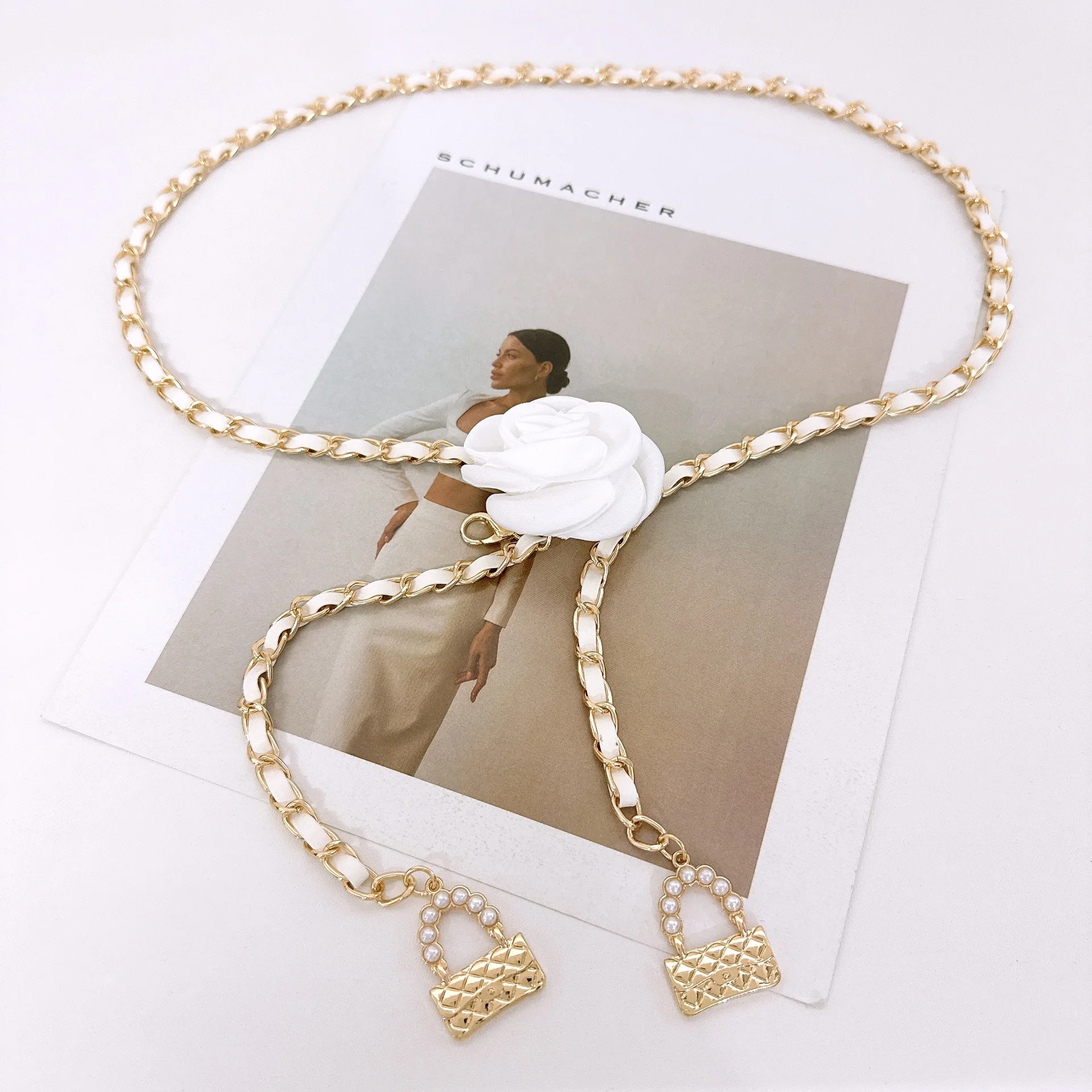 Модный цветочный золотой пояс-цепочка, женский регулируемый пояс в стиле панк, серебряные металлические ремни для женщин, роскошные цепочки для платьев и брюк высокого качества