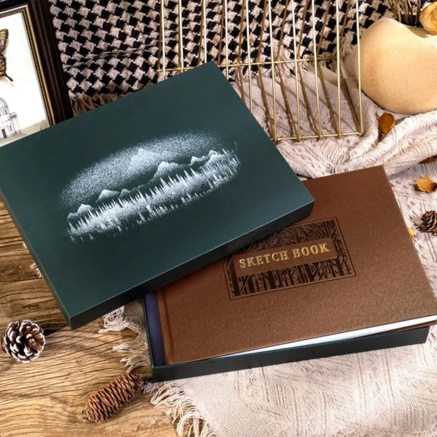 Альбом для рисования в твердом переплете для рисования, художественная бумага, альбом для рисования 185 GSM 11,7 x 8,9, большой альбом для рисования с толстой бумагой для искусства