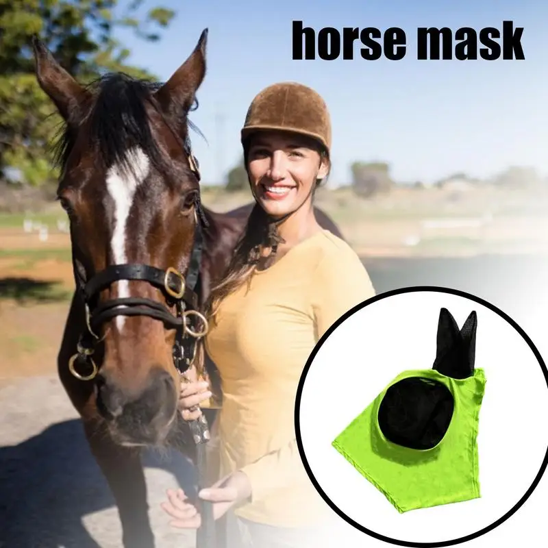 Fly Cover com UV Blocking Ears, Capa Elástica para Máquina de Cavalos, Suprimentos Equestres de Proteção Lavável