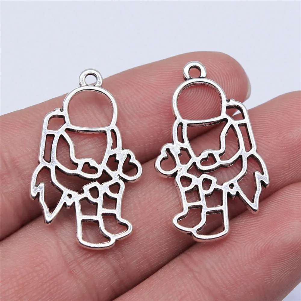 Space Astronaut Geometric Resin Bezel Charm Pendant Square Moon Hexagon For DIY Jewelry Findings