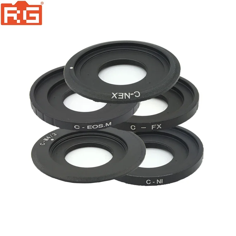 Camera Lens C Mount C-NEX C-M4/3 C-FX C-N1 C-AI.Z adapter ring For Sony Canon EOS .M .R Nikon Fuji Olympus Panasonic Movie Lens