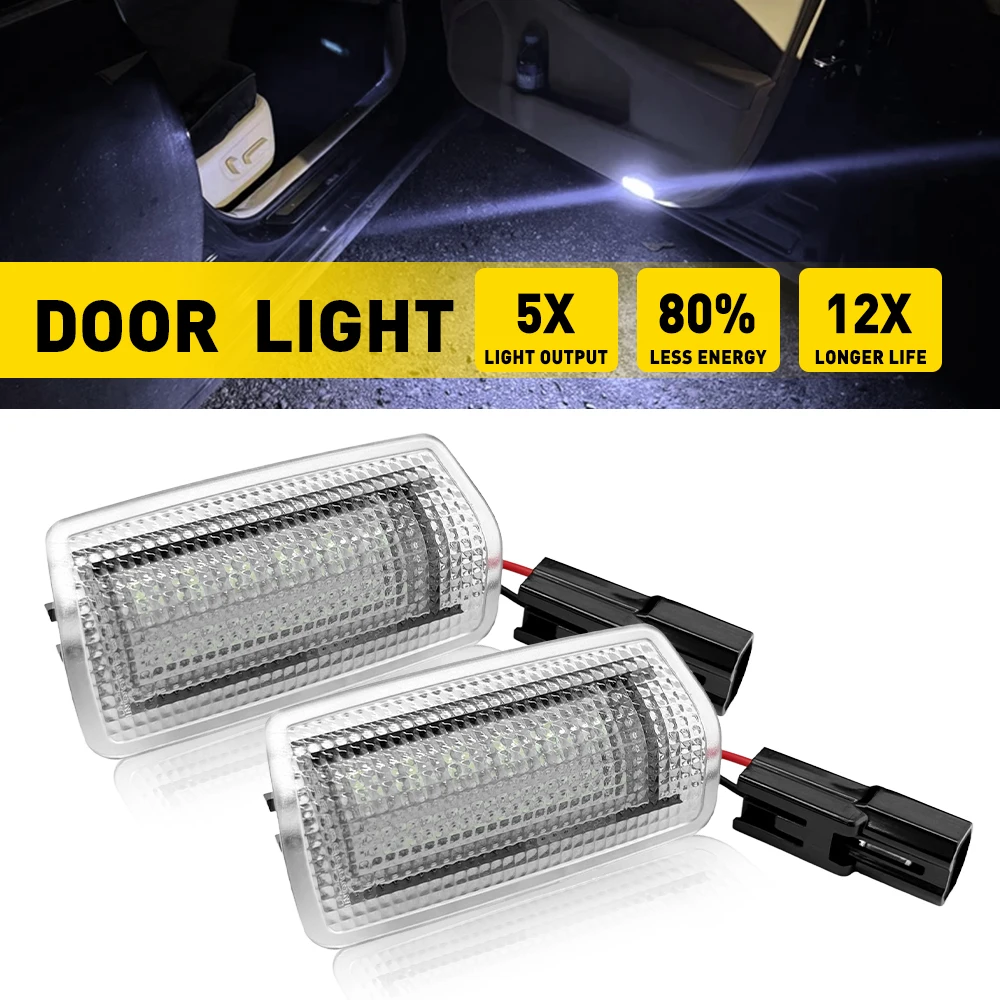 

2Pcs White LED Inner Door Courtesy Lights For Toyota Lexus Camry Prius ISF IS250 RX330 RX350 Alphard Land Cruiser 81230-30200