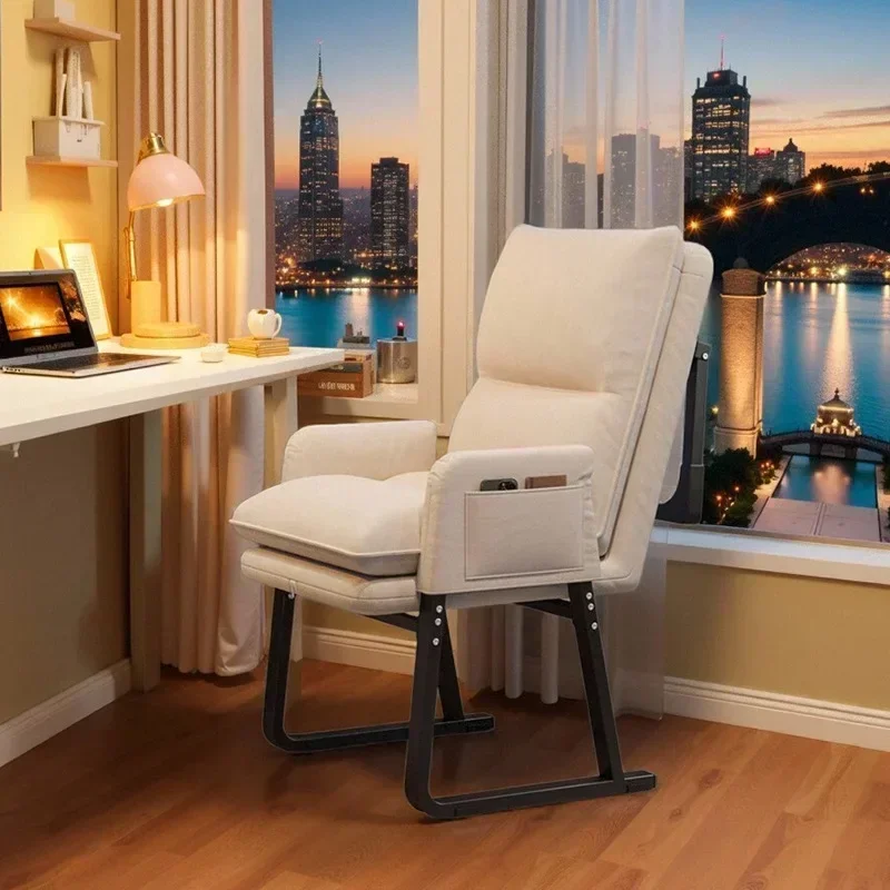 Modern Reclining chair folding chair reclining and sleeping dormitory dual-purpose back chair computer chair sturdy and durable