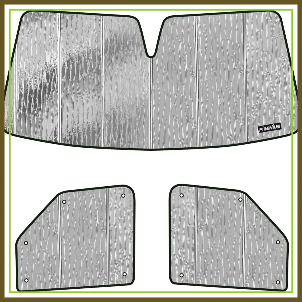 

Custom Fit Cab Set for Ford Econoline E-Series 1992-2026, Cutaway & Stripped Chassis Models, Thick Foam Armor Sunshade (Front + Sides)