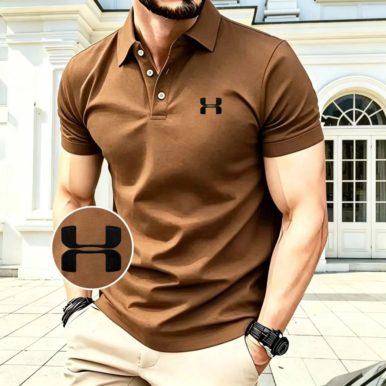 2026 Hot Sale Men's Summer Casual Comfortable Polo Shirt embroidery golf top High Quality Short Sleeve T-Shirt