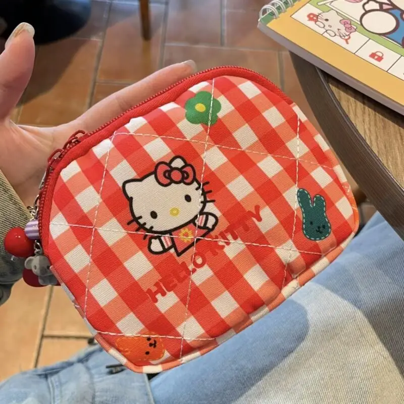 سانريو مرحبا كيتي حقيبة مستحضرات التجميل خمر هريرة حقيبة مستحضرات تجميل صغيرة محمولة السفر تخزين أكياس عملة أكياس الفتيات هدايا عيد الميلاد