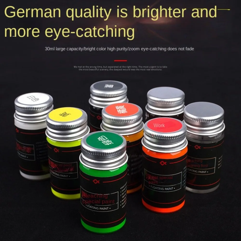 2024 30 مللي الصيد يطفو لتقوم بها بنفسك الطلاء الفلورسنت يطفو الذيل اللوحة مؤشر مرئية العوامة الذيل أداة إصلاح الملحقات