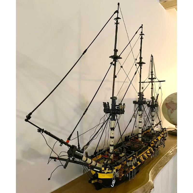 맞춤형 3233PCS MOC HMS 유리알루스 프리깃 모델 기술 DIY 조립 어린이 장난감 생일 크리스마스 선물