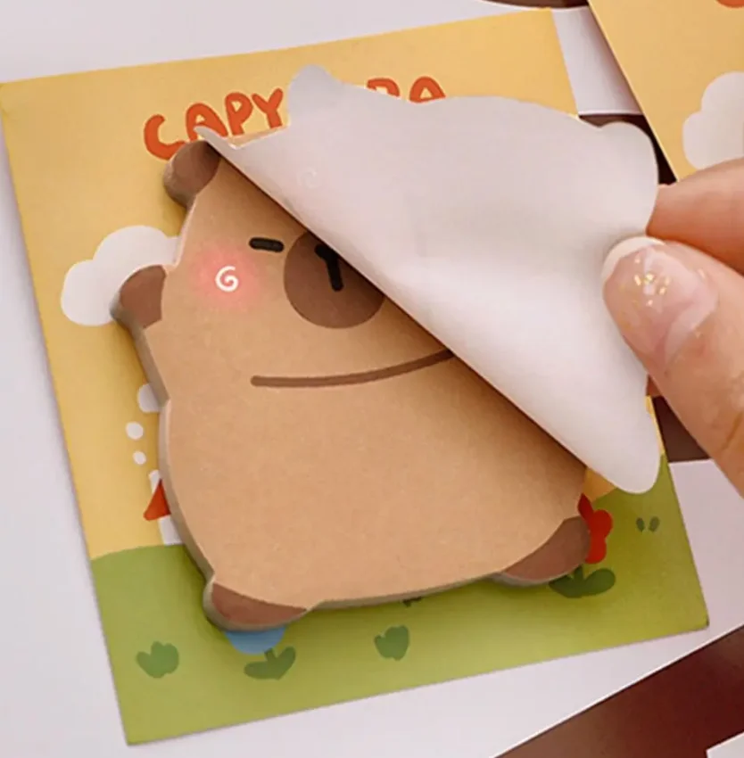 Kawaii Capybara Bear Animals Memo Pad N Times Sticky Notes To Do List Planner Sticker Notepad Gift Stationery Decor