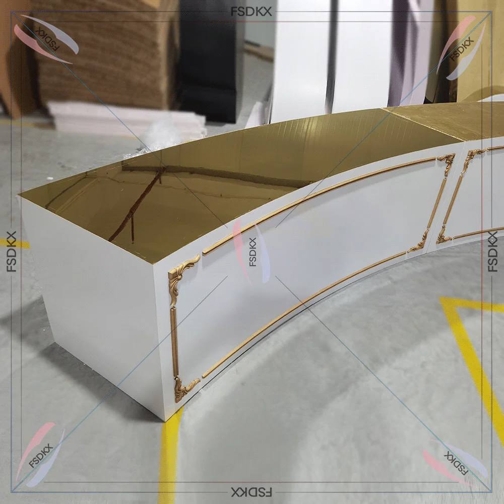 Wholesale luxury modern design gold rectangle acrylic top high bar table for wedding used Occasions Furniture