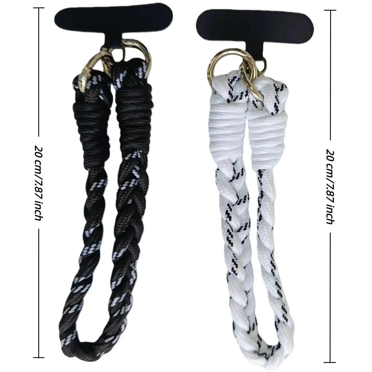 

Fashionable Handwoven Colorful Knotted Short Phone Lanyard Simple Stylish Design Durable Natural Material Mobile Accessory