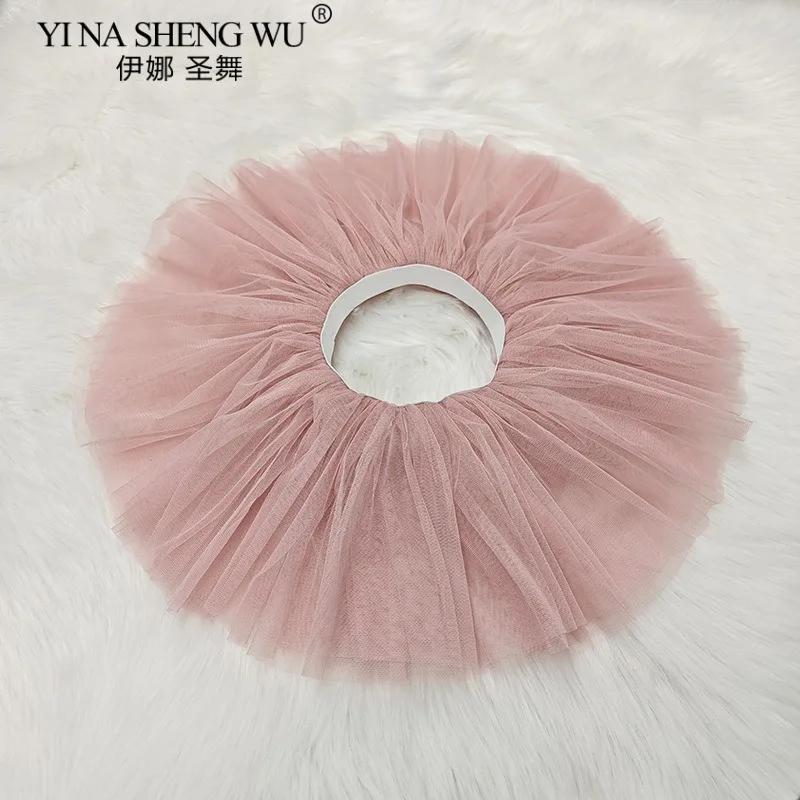 Spódnica do baletu dla dziewczynek, spódnica do ćwiczeń tanecznych, spódnica z organzy z cekinami, puszysta, nadziewana spódnica do tańca dla dzieci, kostium na występy taneczne.