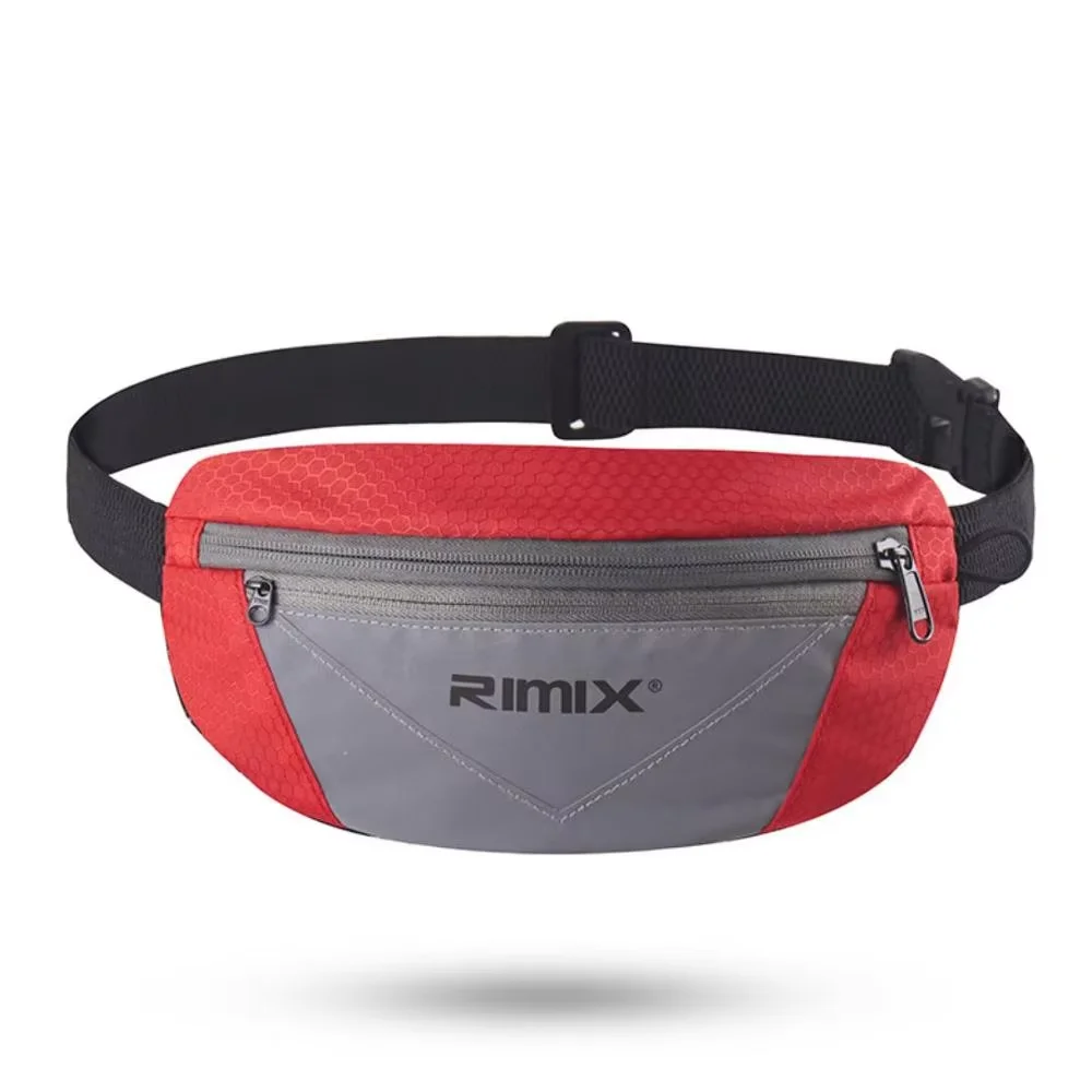 RIMIX Unisex Running Belt Waist Bag Reflective Waterproof Adjustable Sport Band for Marathon Jogging Outdoor Fitness Gym