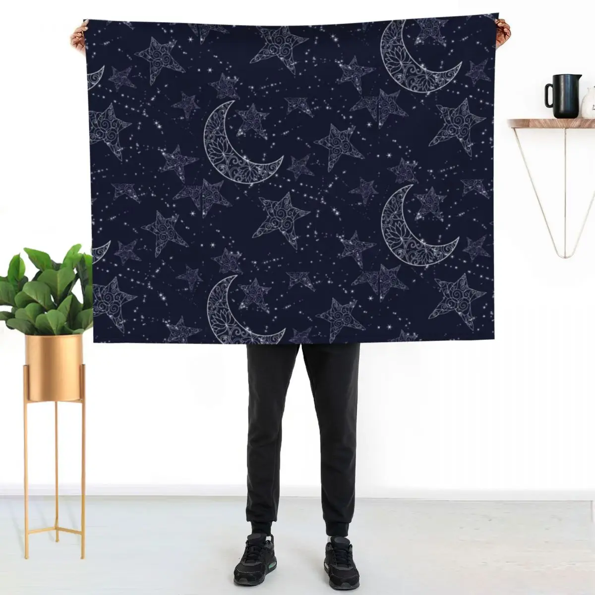 Celestial Throw Blanket Single Flannels Moving Beach for babies Soft Plush Plaid Blankets