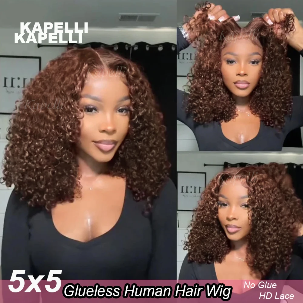 

Прозрачный 200% плотность воды, культивированный кружевной фронтальный парик, человеческие волосы 5x5, бесклеевой парик Wear and Go, глубокая волна, HD, кружевной парик для женщин